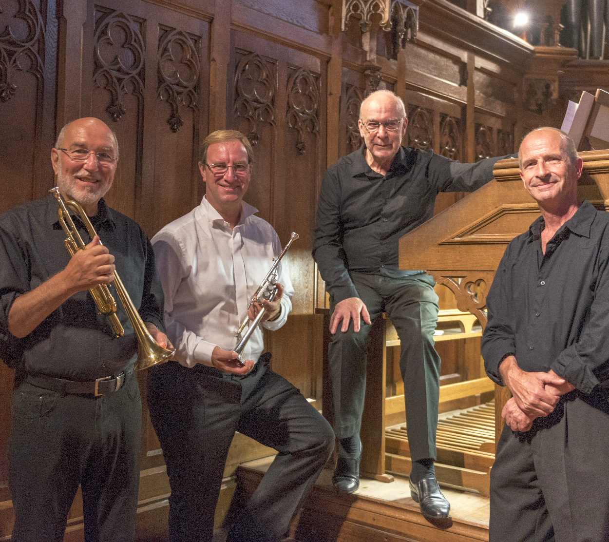 Les 4 musiciens du jour : Cl. Ripas, V. Gillig, D. Pandolfo et Alfred Legrand
