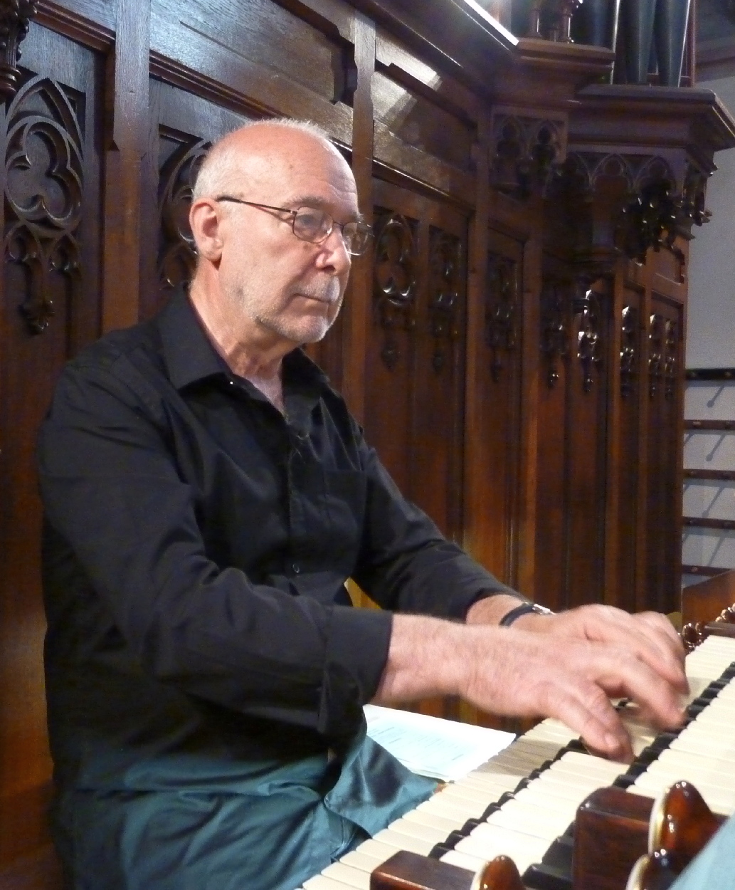 Daniel Pandolfo, titulaire de l'orgue Merklin d'Obernai